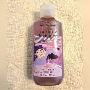 NWOT Bath & Body Works Fulls Size Sea Salt & Lavender Shower Gel